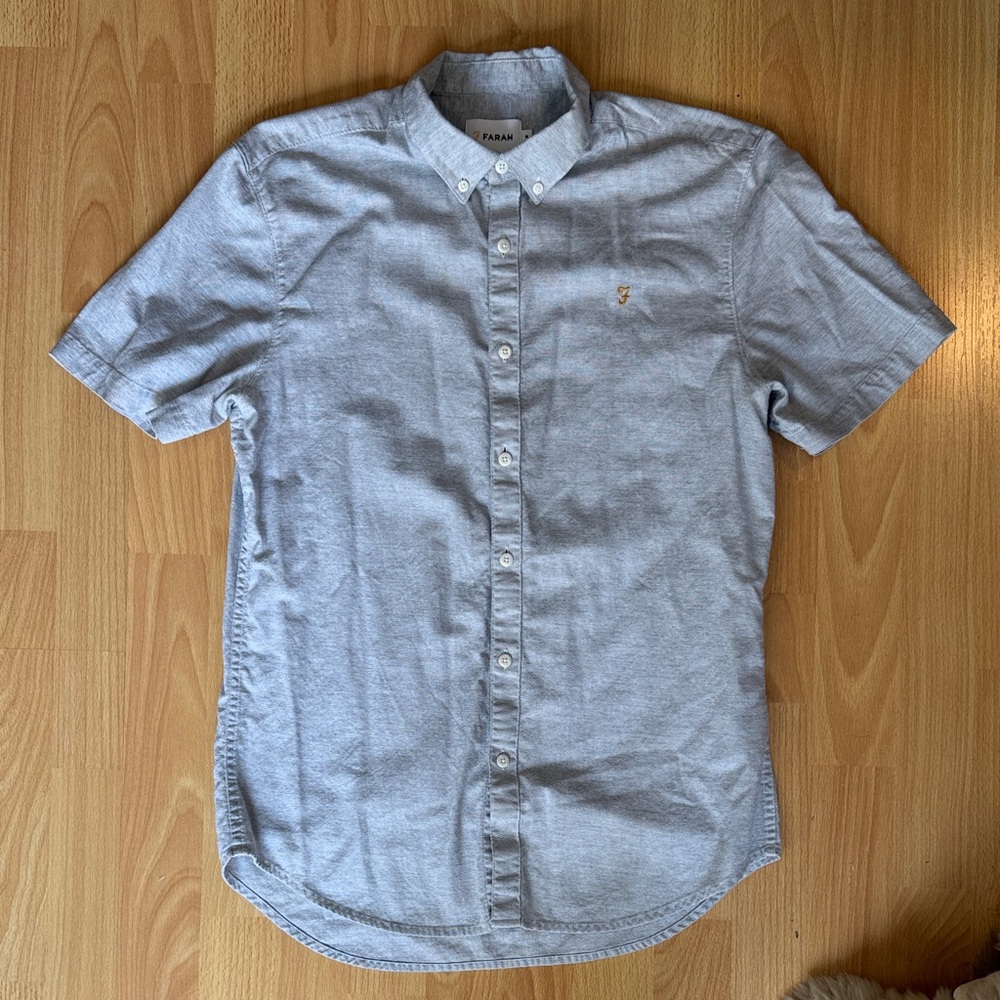 Farah Light Gray Short Sleeve Shirt